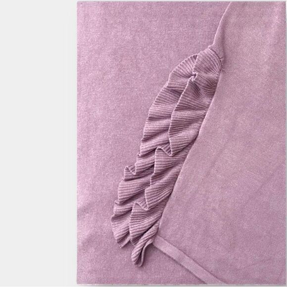 Avenue Mauve Pink Ruffle Sweater Sz 2X - Picture 3 of 11
